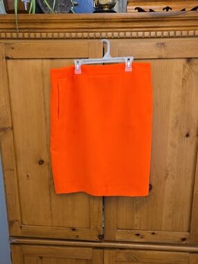 J. Crew Bright Orange Pencil Skirt